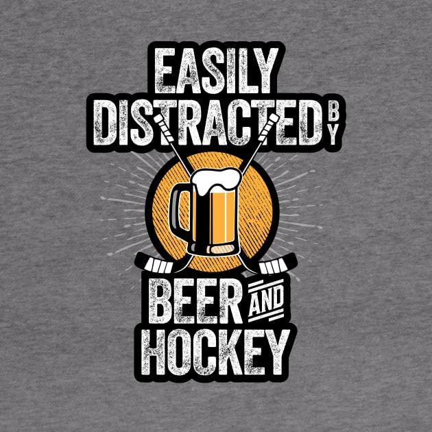 Easily Distracted by Beer and Hockey by eBrushDesign